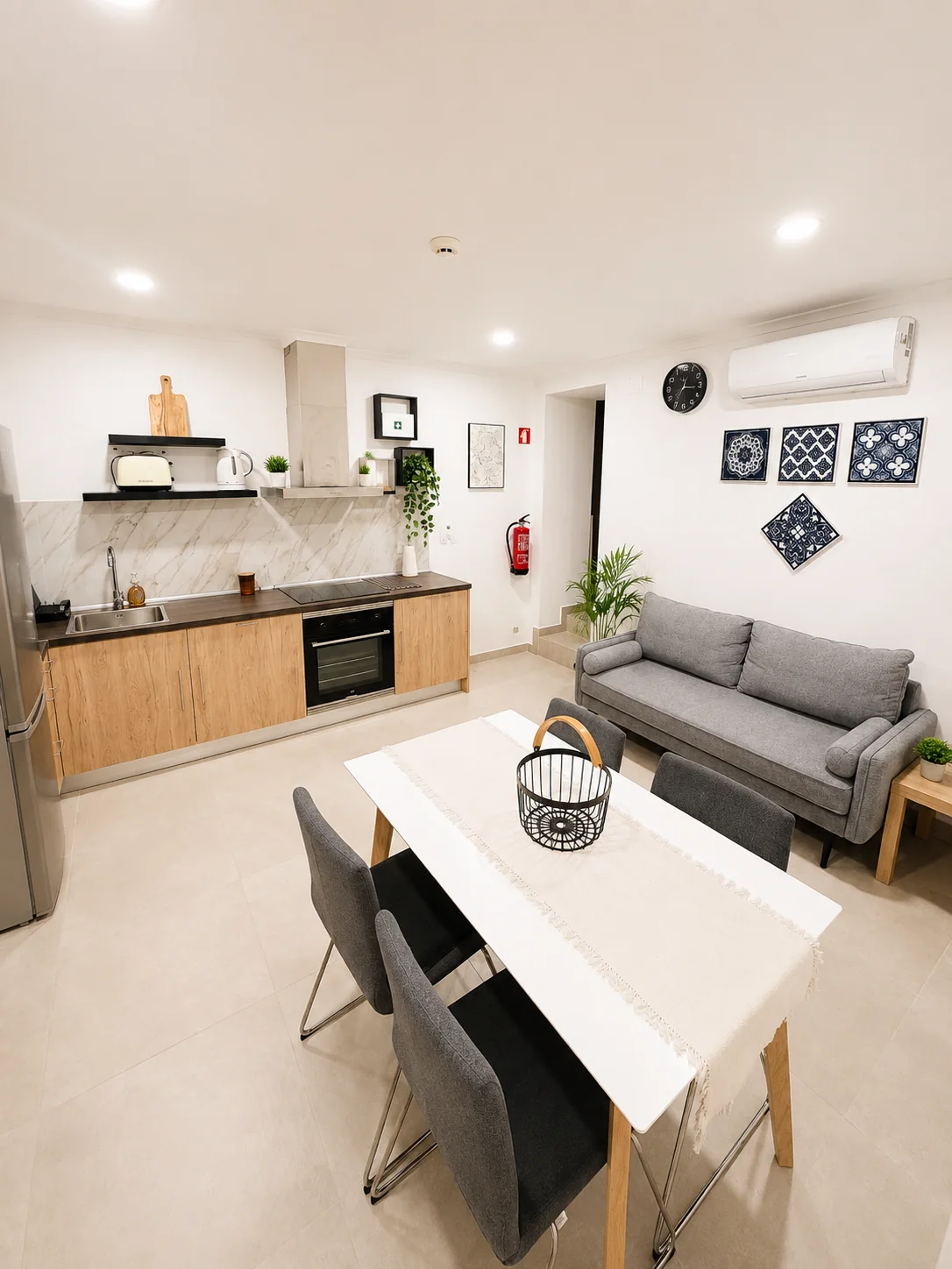 Cozinha e sala da Casa Alma